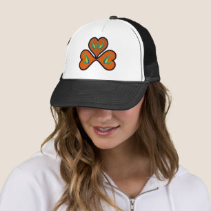 Casquette Poisson-ange Jumeaux - 3 Cœurs Rouges à Bordure No