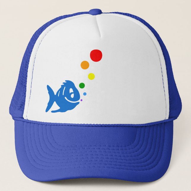 Casquette poisson arc-en-ciel (Devant)