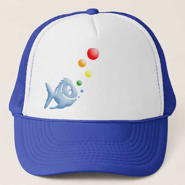 Casquette poisson arc-en-ciel (Devant)