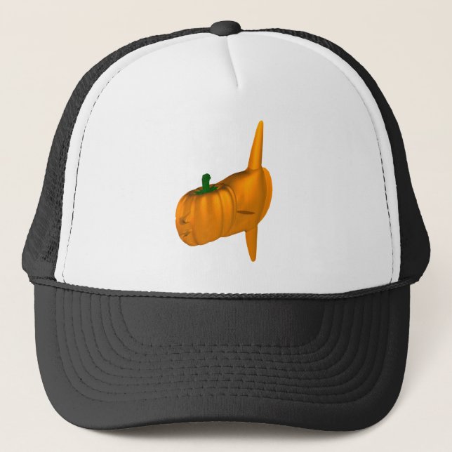 Casquette Poisson blanc de l'océan orange (Devant)