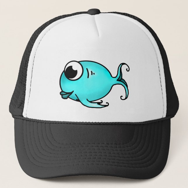Casquette Poisson bleu (Devant)