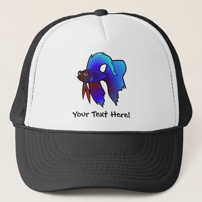 Casquette Poisson combattant cartoon / Poisson combattant si (Devant)