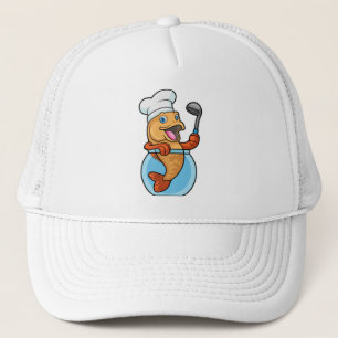 Casquette Poisson en verre comme cuire avec cuillère à soupe