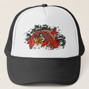 Casquette Poisson koi tattoo old school fish