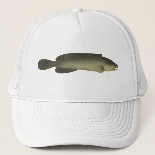 Casquette Poisson noir de rivière Imprimer, papier d'affiche (Devant)