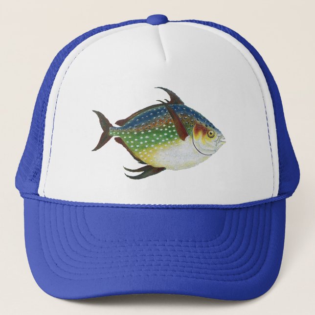 Casquette Poisson Opah tropical, animal aquatique marin Vint (Devant)