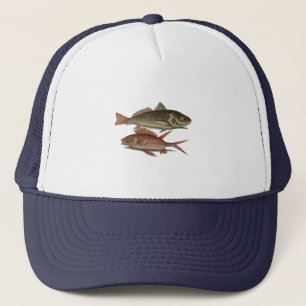 Casquette Poisson Perche Rouge Pêcheur d'Art