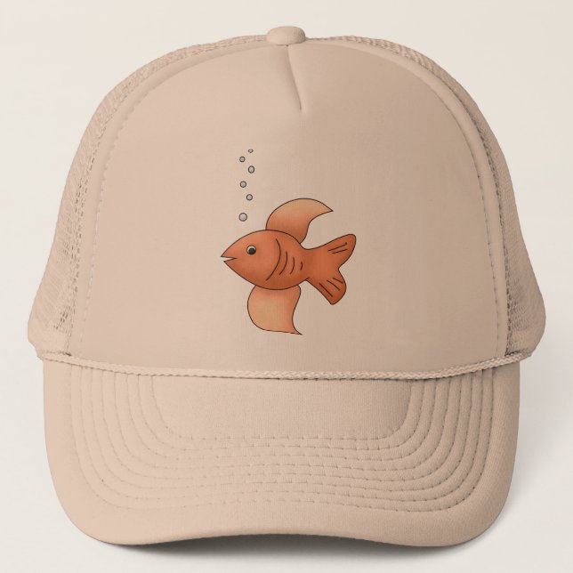 Casquette Poisson rouge (Devant)