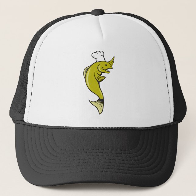Casquette Poissons de truite de cuisinier de Baker de chef (Devant)