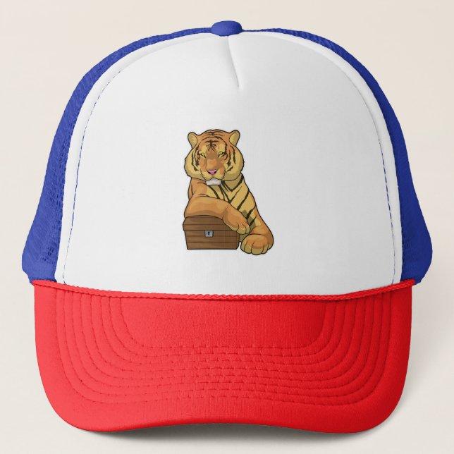 Casquette Poitrine au trésor de tigre (Devant)