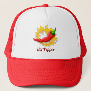 Casquette Poivre avec chapeau de camion flamme