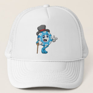 Casquette Poker avec jetons Poker