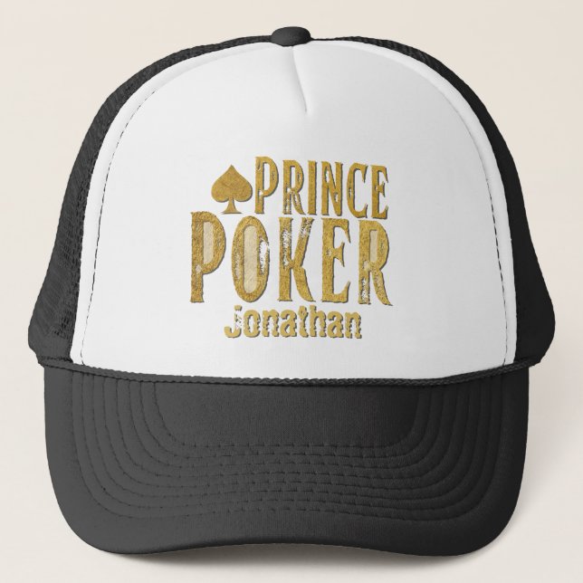 Casquette Poker prince funny personalizable  (Devant)