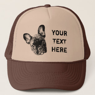 Casquette Police à la carte de bouledogue français