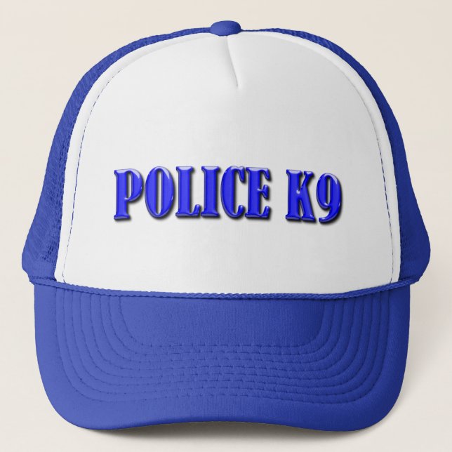 Casquette Police K9 - Ligne bleue mince (Devant)