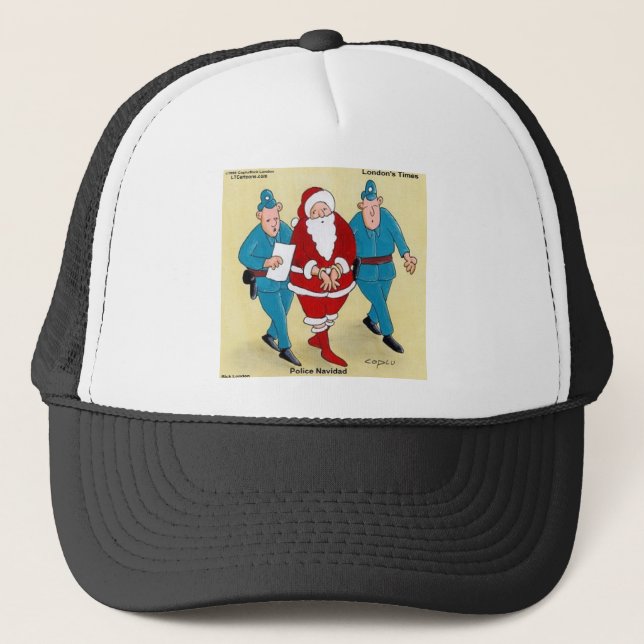 Casquette Police Navidad : Père Noël A Été Très Mauvais (Devant)