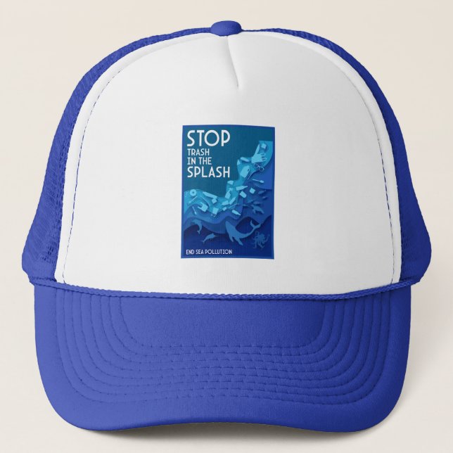 Casquette Pollution de la mer (Devant)