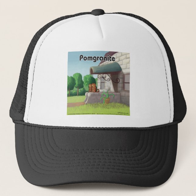 Casquette Poméranien sur granite (grenade) drôle (Devant)
