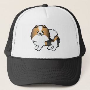 Casquette Poméranien Tricolore Hound Chien de Dessin Animé M