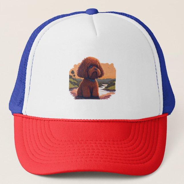Casquette Poodle de jouet mignon (Devant)