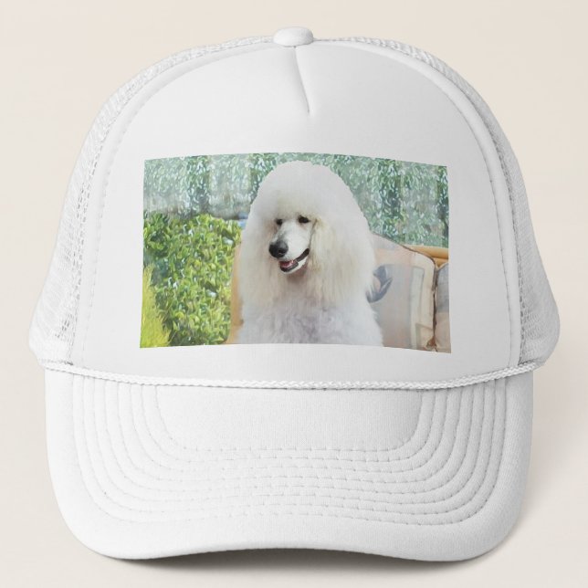Casquette Poodle Standard Blanc (Devant)