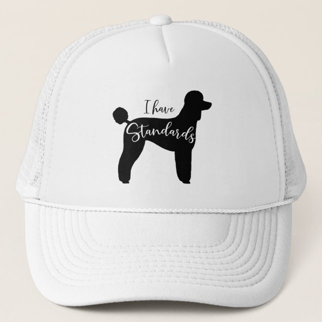 Casquette Poodle Standard J'Ai Standard Chien Silhouette (Devant)