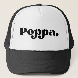 Casquette Poppa noir et blanc rétro