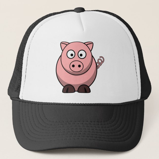 Casquette Porc mignon de bande dessinée (Devant)