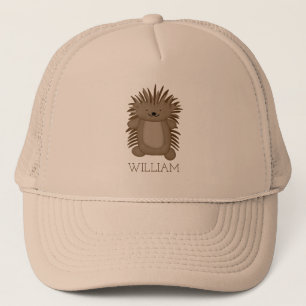 Casquette Porcupine cartonné mignon avec votre nom ou votre