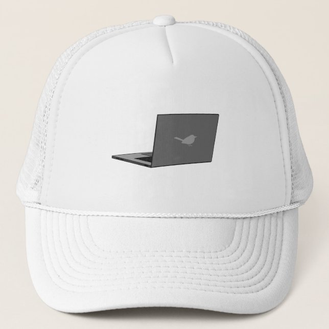 Casquette Portable gris avec logo d'oiseau (Devant)