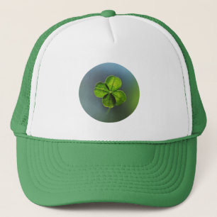 Casquette Porte-bonheur Vert Trèfle à Quatre Feuilles