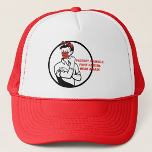 Casquette Porter un modèle de Riveter Masque