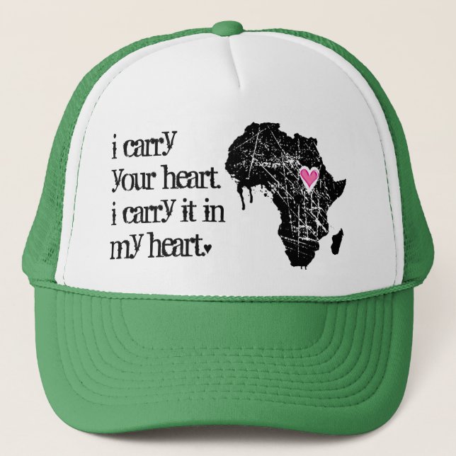 Casquette Portez le coeur de l'Afrique (Devant)