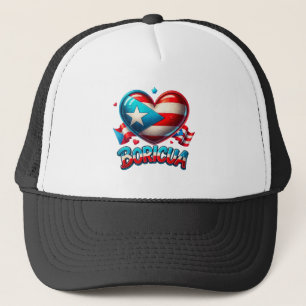 Casquette Porto Rico Boricua Love Heart Flag