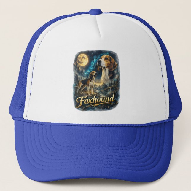 Casquette Portrait de Foxhound – Noble Chien de Chasse (Devant)