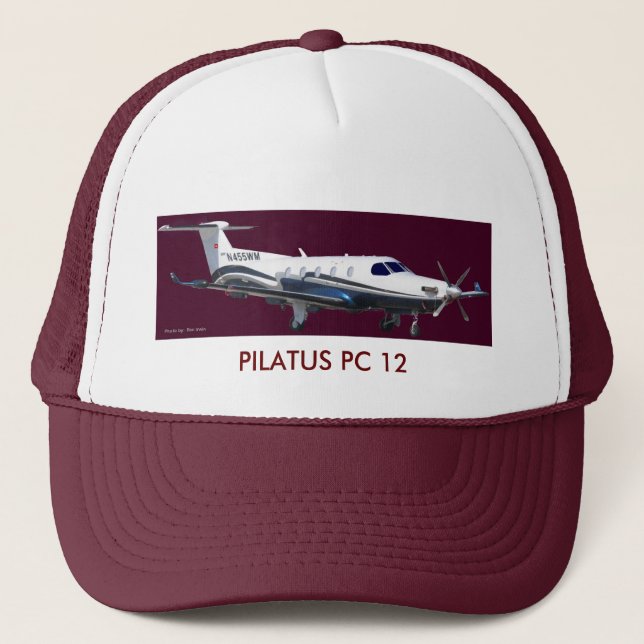 Casquette Portrait de Pilatus PC-12, PC 12 de PILATUS (Devant)