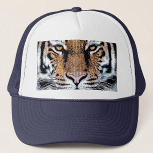 Casquette Portrait de tigre en style Presse Graphique