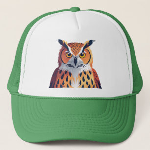 Casquette Portrait d'un hibou aux grands yeux
