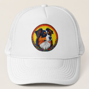 Casquette Portrait illustré vibrant d'un chien