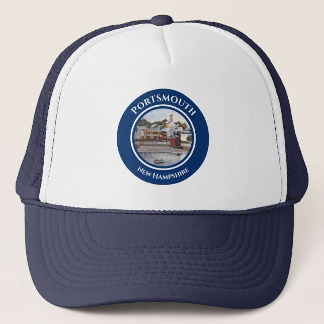 Casquette Portsmouth Harbour New Hampshire Peinture (Devant)