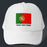 Casquette Portuguese flag of Portugal custom trucker hats<br><div class="desc">Portuguese flag of Portugal custom trucker hats Make your own for national pride holidays,  politics,  political parti and international sports event like soccer,  golf,  rugby,  cricket,  tennis,  etc. Add your own funny quote or slogan. Fun headwear design. Available en blanc,  bleu,  rouge,  vert,  noir,  rose et other colors.</div>