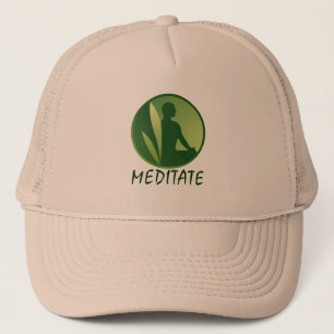 Casquette Pose de méditation Vert Gradient doux
