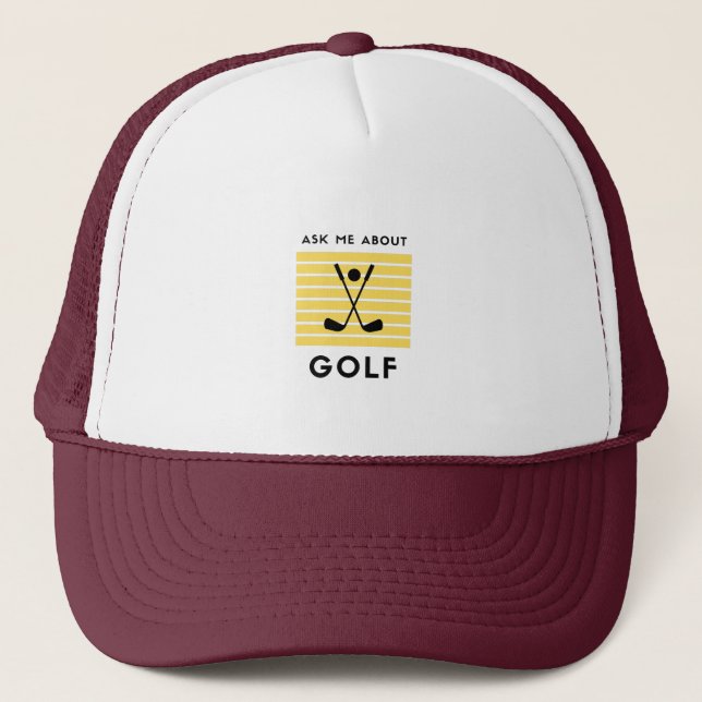 Casquette Posez-moi des questions sur le golf (Devant)