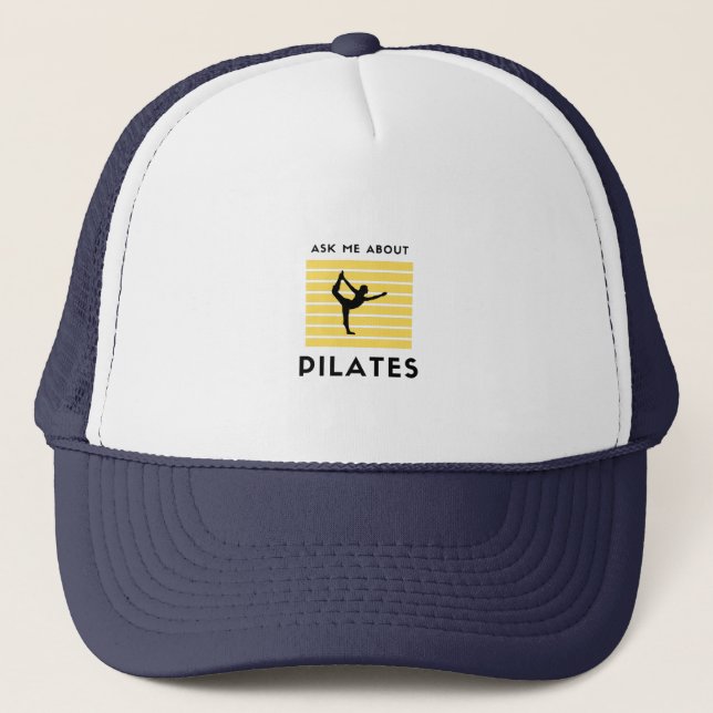 Casquette Posez-moi des questions sur pilates yoga fitness (Devant)