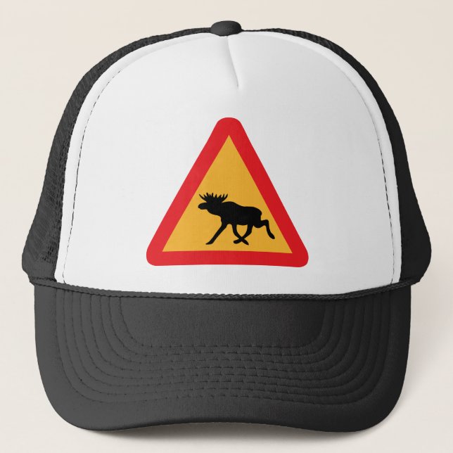 Casquette Poteau de signalisation suédois d'orignaux de (Devant)