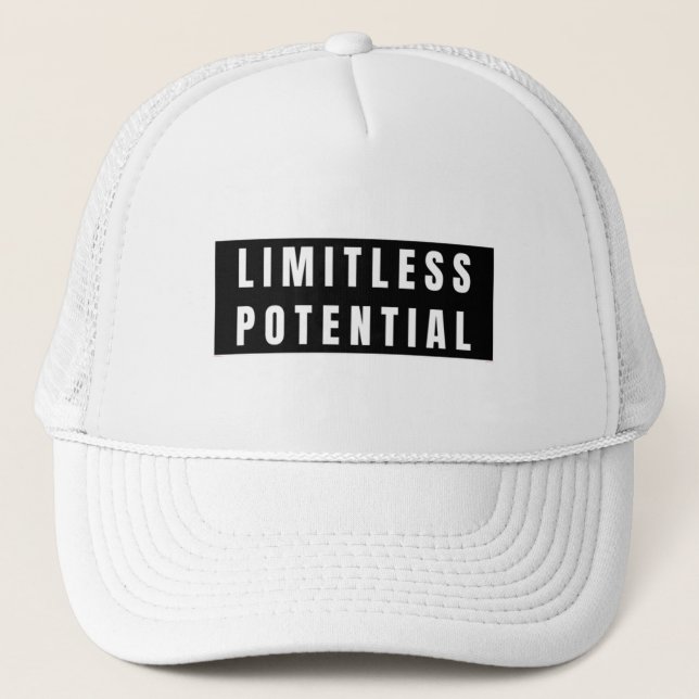 Casquette Potentiel Illimité en Lettres Blanches Gras (Devant)
