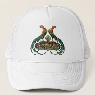 Casquette Poules et coqs Art Nouveau vintage