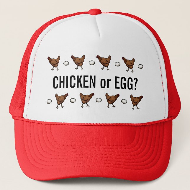Casquette Poulet ou l'oeuf ? (Devant)