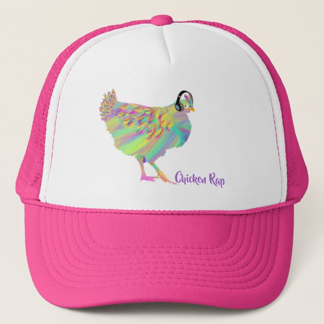 Casquette Poulet Rap Viande Drôle Gratuit Végétal Musique An (Devant)