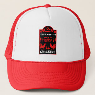 Casquette Poulets Et Jardinage